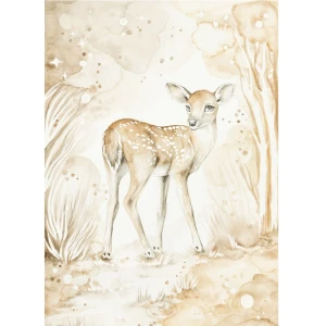 Lovely Fawn Poster White / caramel