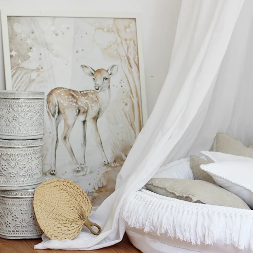 Lovely Fawn Poster White / caramel