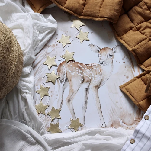 Lovely Fawn Poster White / caramel