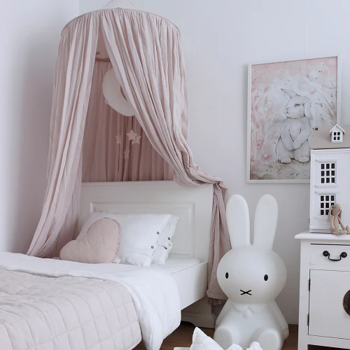 Lovely Rabbit Poster  White/ powder pink
