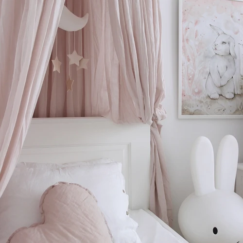 Lovely Rabbit Poster  White/ powder pink