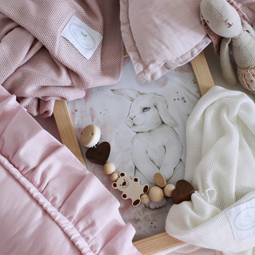 Lovely Rabbit Poster White/ powder pink