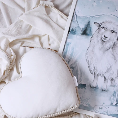 Lovely Sheep Poster White / silit green