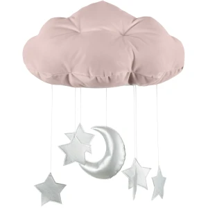 Cloud mobile Powder pink with silver stars