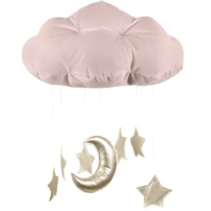 Cloud mobile Powder pink with gold stars 
