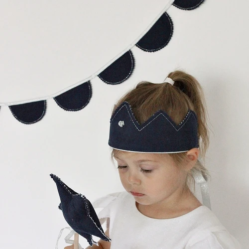 Girlanda Party BC Granatowa ze srebrem