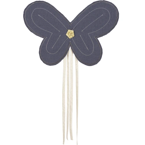 Skrzydła wróżki PN Grafitowe ze złotą nitką 