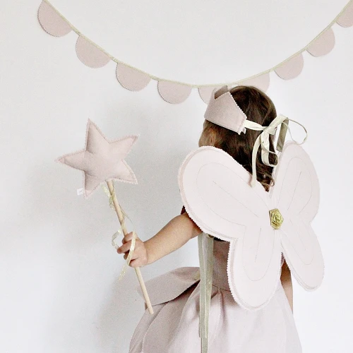 Fairy wings PN Powder pink with gold 