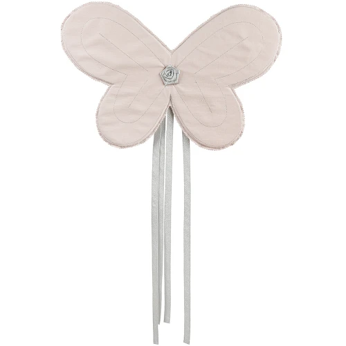 Skrzydła Wróżki PN Pudrowy róż ze srebrną nitką 