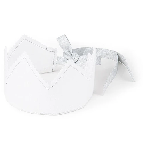 Crown PN White with silver ribbon (personalized)