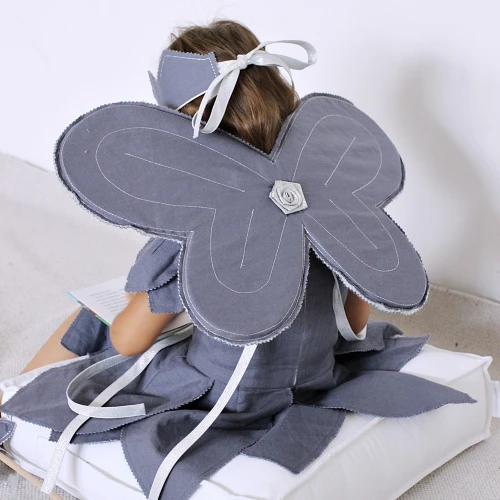 Korona PN Denim z różyczką ze srebrną wstążką