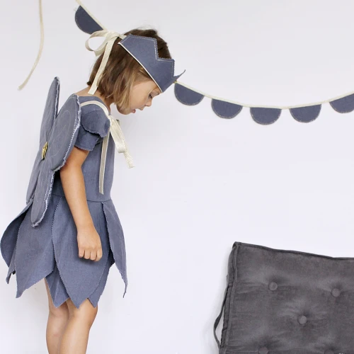 Korona PN Denim z różyczką ze złotą wstążką