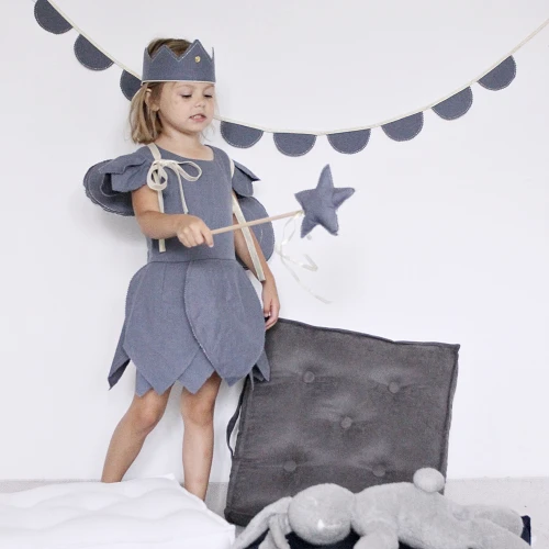 Korona PN Denim z różyczką ze złotą wstążką