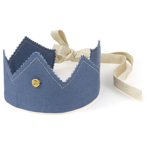 Korona PN Denim z różyczką ze złotą wstążką