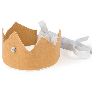 Crown PN Caramel with rose and silver ribbon