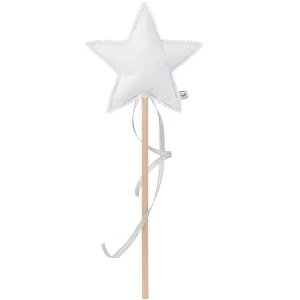 Różdżka PN Biała ze srebrną wstążką