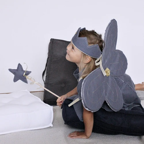 Wand PN Denim with gold ribbon