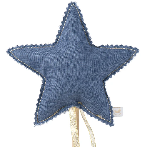 Wand PN Denim with gold ribbon