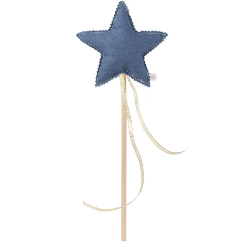 Wand PN Denim with gold ribbon