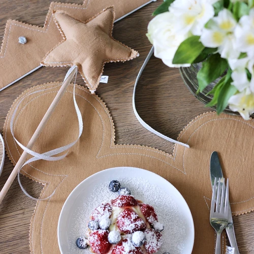 Wand PN Caramel with silver ribbon