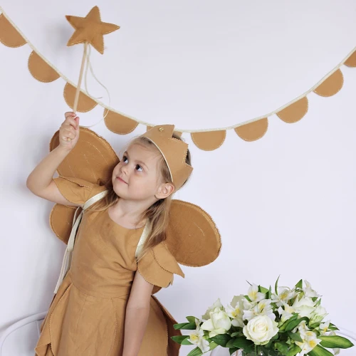 Różdżka PN Karmelowa ze złotą wstążką