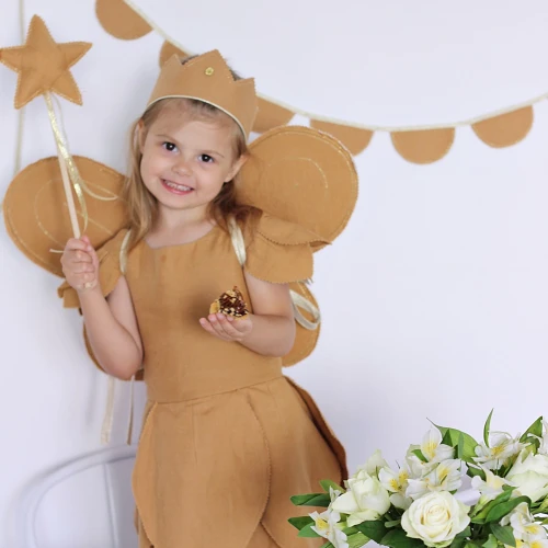 Różdżka PN Karmelowa ze złotą wstążką