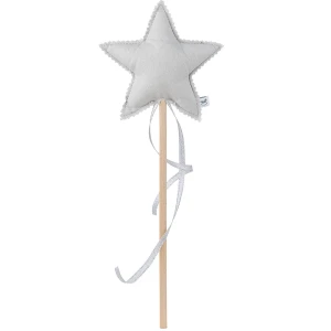 Różdżka PN Jasno szara ze srebrną wstążką