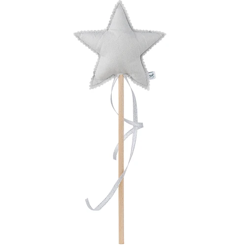 Różdżka PN Jasno szara ze srebrną wstążką