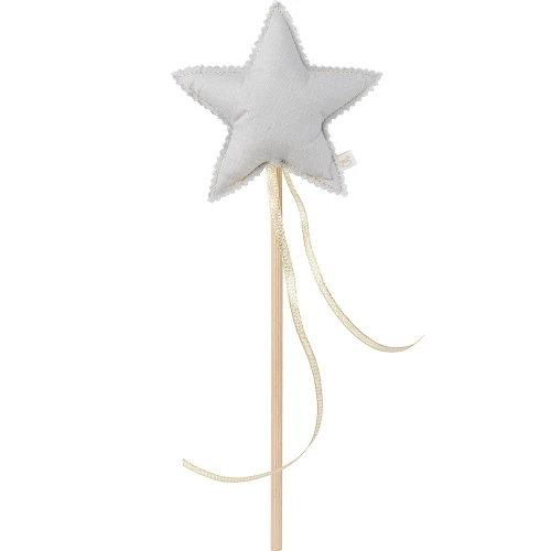 Różdżka PN Jasno szara ze złotą wstążką