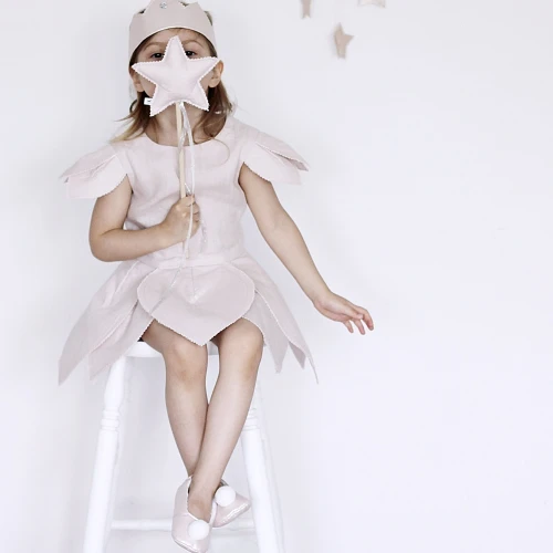 Kapcie z pomponikiem Pudrowe