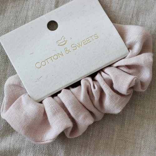 Linen Scrunchie Powder pink