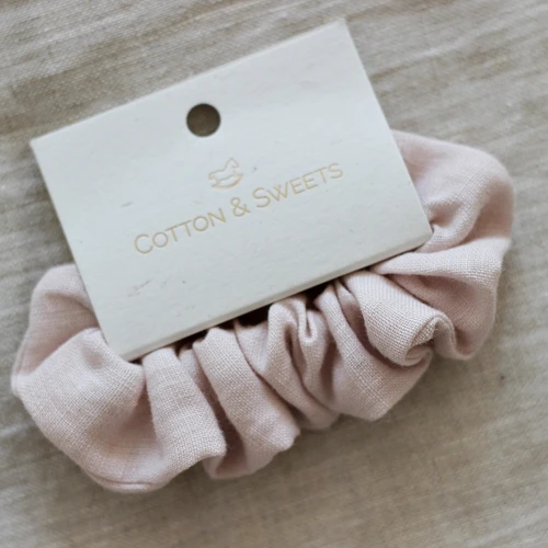 Linen Scrunchie Powder pink