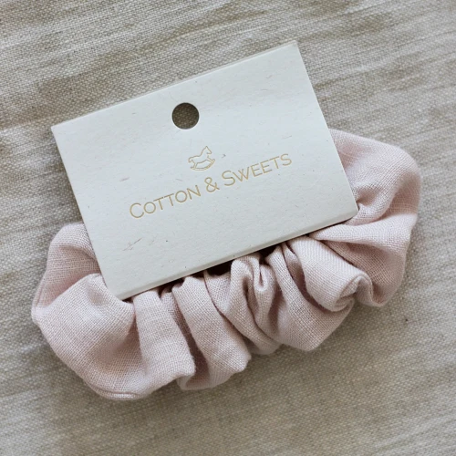 Linen Scrunchie Powder pink