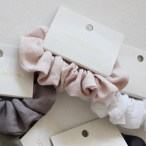 Linen Scrunchie Powder pink
