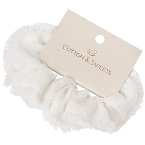 Frotka Lniana Boho Biała