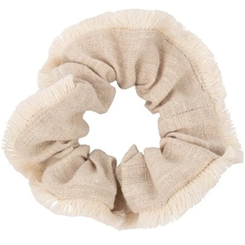 Linen Boho Scrunchie Natural