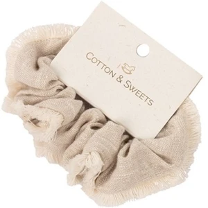 Linen Boho Scrunchie Natural