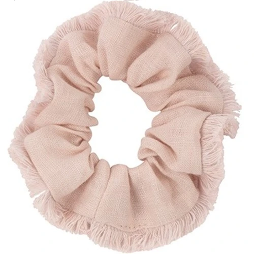 Linen Boho Scrunchie Powder pink