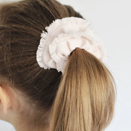 Linen Boho Scrunchie Powder pink