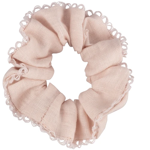 Linen Lace Scrunchie Powder pink
