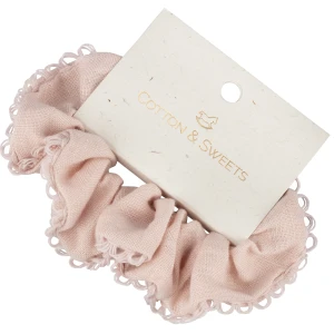 Linen Lace Scrunchie Powder pink