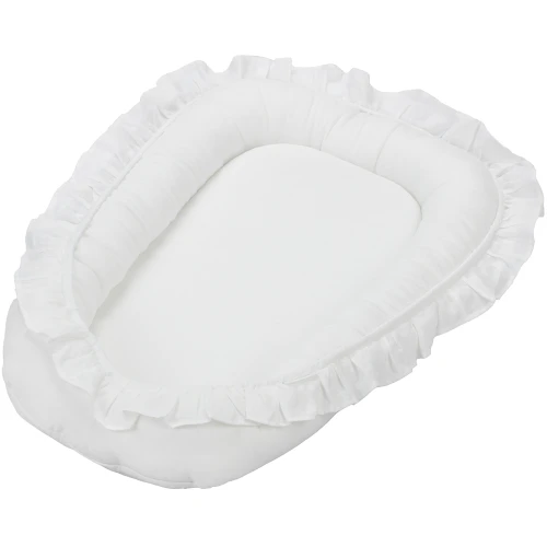 Baby nest with ruffles PN White