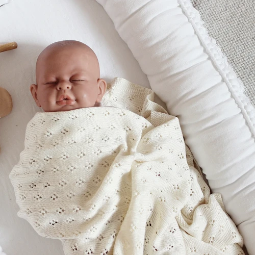 Gniazdko niemowlęce Boho Białe