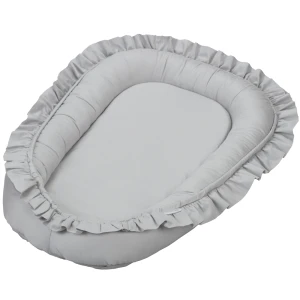 Baby nest SG with ruffles Light Grey