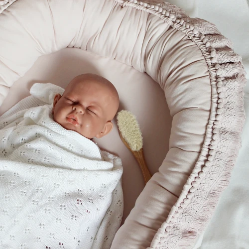 Gniazdko niemowlęce Boho Pudrowy róż