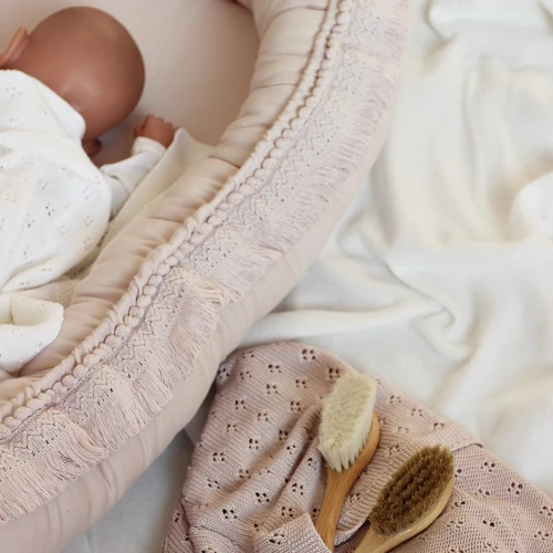 Gniazdko niemowlęce Boho Pudrowy róż
