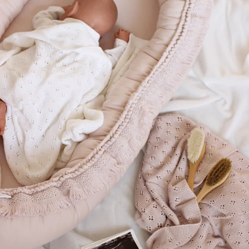 Gniazdko niemowlęce Boho Pudrowy róż