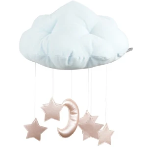 Cloud mobile mint with powder pink stars - II quality (I)