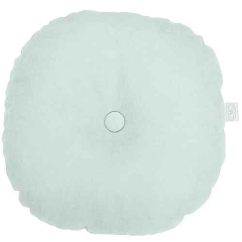 Poduszka Basic okrągła z guzikiem MIętowa - II gatunek (II)
