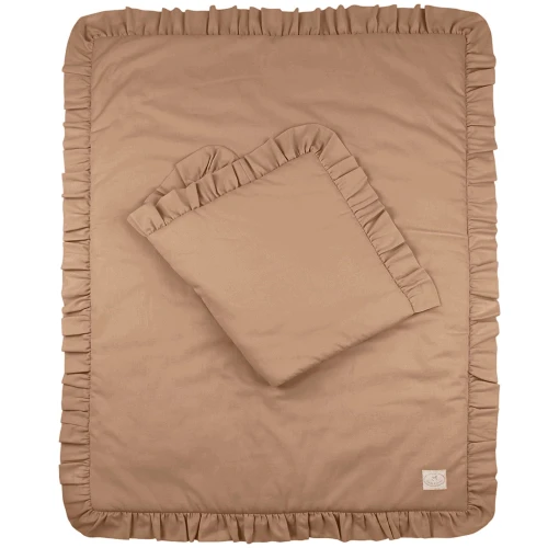 Pościel z wypełnieniem Baby z falbanką Czekoladowa - II gatunek (I)